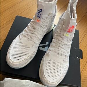 APL White and Neon High-Top Sneakers